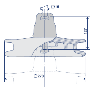 Изолятор стеклянный ПСД-70Е