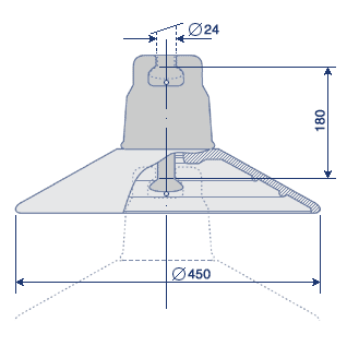 Изолятор стеклянный ПСК-300А